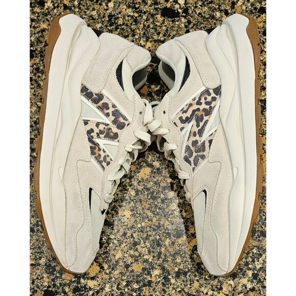 New Balance 57/40 Sea Salt Leopard Grey Gum Sole Shoes Womens Size 11 Width B - Picture 4 of 14